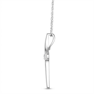 Diamaison Sterling Silver Diamond Accent Pendant Necklace