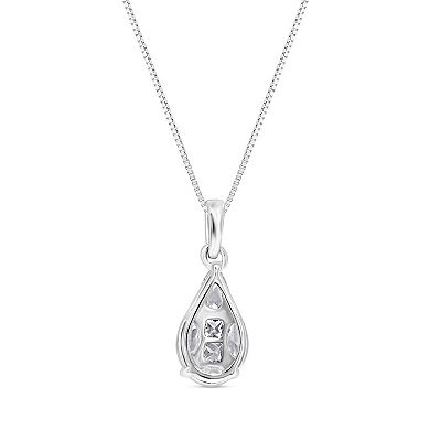 Diamaison 14k White Gold 3/4 Carat T.W. Diamond Pendant Necklace