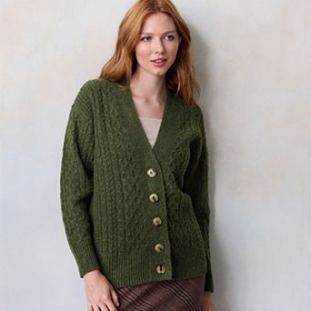 Women's LC Lauren Conrad Cabled Sweater Cardigan