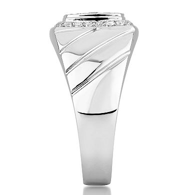 Men's 14k White Gold 5/8 Carat T.W. Diamond Halo Ring