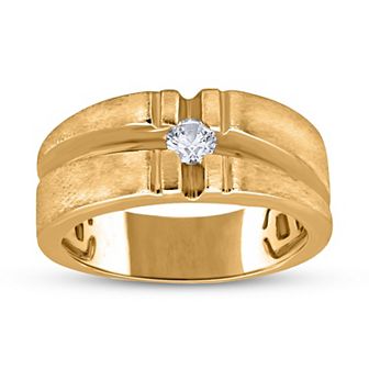 Men's 14k Gold 1/5 Carat T.W. Diamond Anniversary Ring