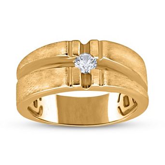 Diamaison Men's 14k Gold 1/5 Carat T.W. Diamond Anniversary Ring