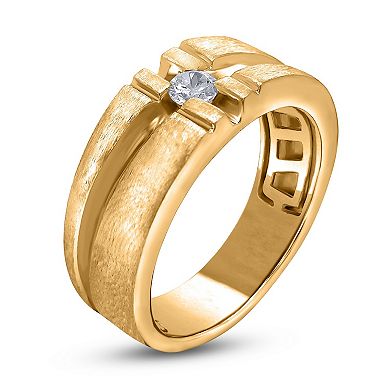 Men's 14k Gold 1/5 Carat T.W. Diamond Anniversary Ring