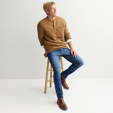 Men's Sonoma Goods For Life® Waffle High Pile Lined Henley Top