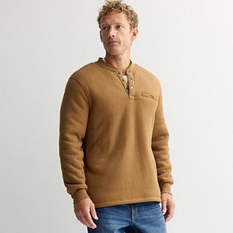 Men's Sonoma Goods For Life® Waffle High Pile Lined Henley Top
