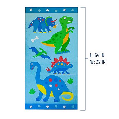 Dinosaur Land 100% Cotton Beach Towel