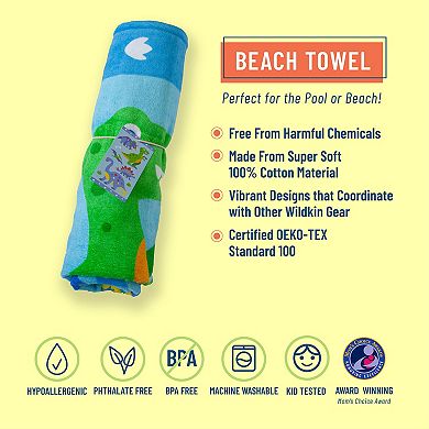 Dinosaur Land 100% Cotton Beach Towel