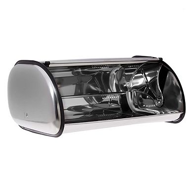 Stainless Steel Bread Box, Food Storage Holder for Banana Bread, Pumpkin Bread, Cake - 16.5x10x8