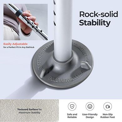 Transfer Bench for Bathtub - Adjustable Shower Chair for Elderly, Disabled, Holds Up to 400 Lbs