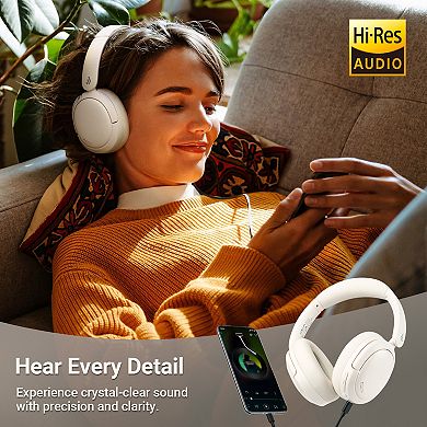Edifier Hybrid Active Noise Cancelling Headphones, Bluetooth Headset with 45H Playtime Hi-Res Audio