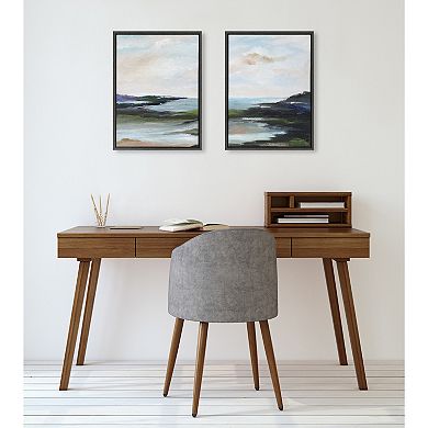 Sylvie Lake Huron l and II Framed Canvas Art Set by Nikita Jariwala