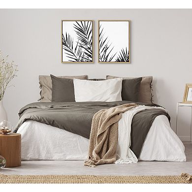 Sylvie Palm I and II BW Framed Canvas by Amy Lighthall