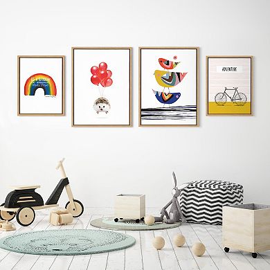 Sylvie Whimsy Modern Framed Canvas Set
