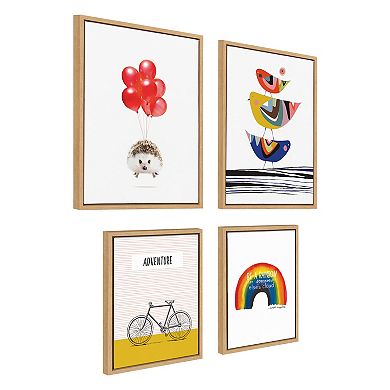Sylvie Whimsy Modern Framed Canvas Set