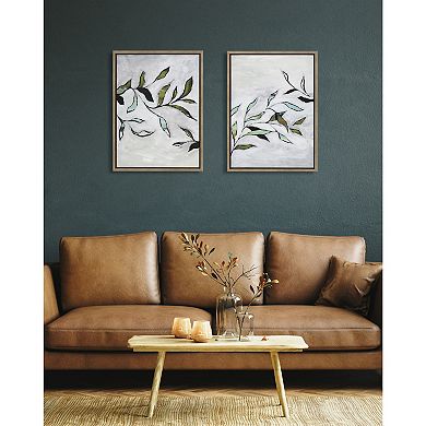 Sylvie Branch I and II Framed Canvas Art Set by Nikita Jariwala