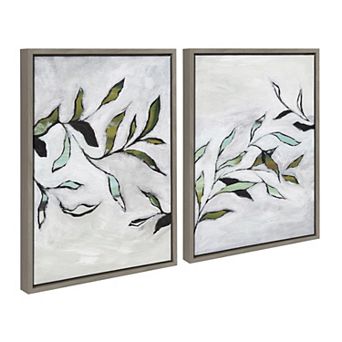 Sylvie Branch I and II Framed Canvas Art Set by Nikita Jariwala