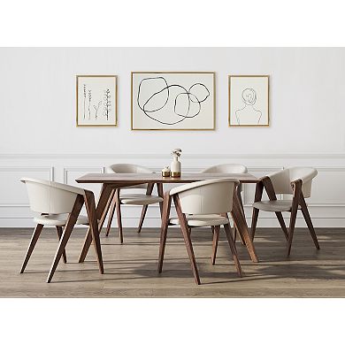 Sylvie Going in Circles and Minimalist Woman Framed Canvas Set by Teju Reval of SnazzyHues