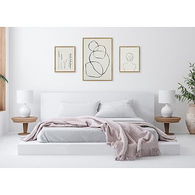 Sylvie Going in Circles and Minimalist Woman Framed Canvas Set by Teju Reval of SnazzyHues