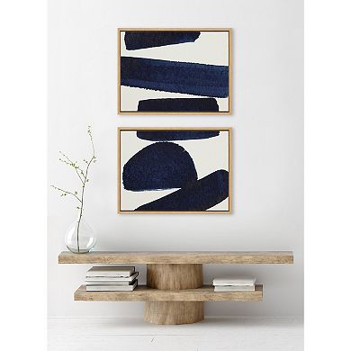 Sylvie Japandi 26 1 and 2 Framed Canvas Art Set by Rocket Jack