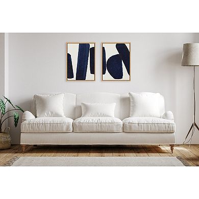 Sylvie Japandi 26 1 and 2 Framed Canvas Art Set by Rocket Jack