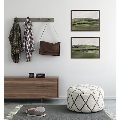 Sylvie Green Mountain Landscape I and II Framed Canvas Art Set by Amy Lighthall