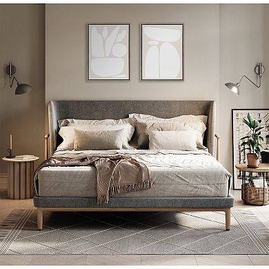Sylvie Zen Botanical Rock Neutral Framed Canvas Set by The Creative Bunch Studio