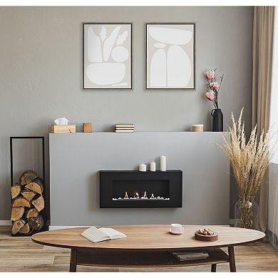Sylvie Zen Botanical Rock Neutral Framed Canvas Set by The Creative Bunch Studio