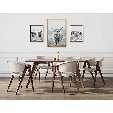 Sylvie Herd of Highland Cows Framed Canvas Art Set by The Creative Bunch Studio