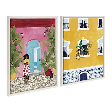 Sylvie Opportunities and Lisbon Framed Canvas Art Set by Maja Tomljanovic