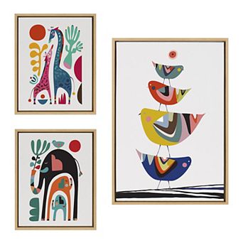 Sylvie Family Tree Framed Canvas Art Set by Rachel Lee of My Dream Wall