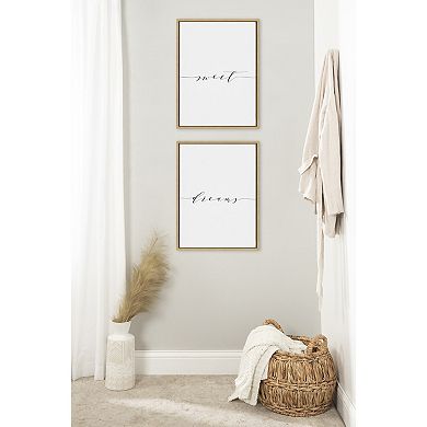 Sylvie Sweet Dreams Framed Canvas Art Set by Maggie Price of Hunt and Gather Goods