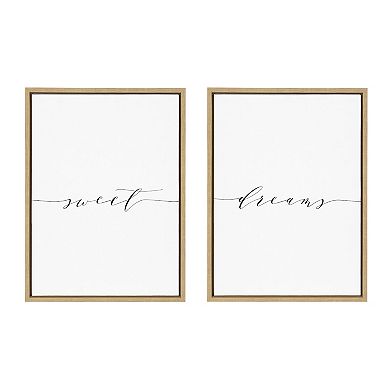 Sylvie Sweet Dreams Framed Canvas Art Set by Maggie Price of Hunt and Gather Goods