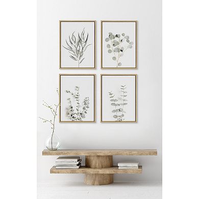 Sylvie Neutral Botanical 1 and 2 Framed Canvas Set by The Creative Bunch Studio