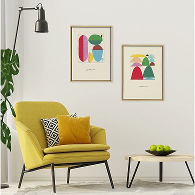 Sylvie On The Other Hand and Repeat For A New Outcome Framed Canvas Art Set by Amber Vittoria