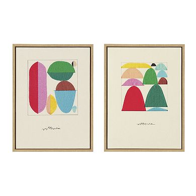 Sylvie On The Other Hand and Repeat For A New Outcome Framed Canvas Art Set by Amber Vittoria