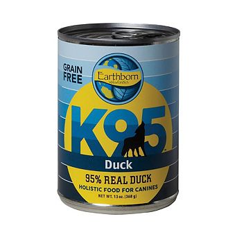 Earthborn Holistic K95 Duck Recipe Grain-Free Canned Moist Dog Food (13 oz) Pack of 12
