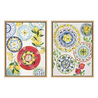 Sylvie Positano Inspired Framed Canvas Set by Patricia Shaw