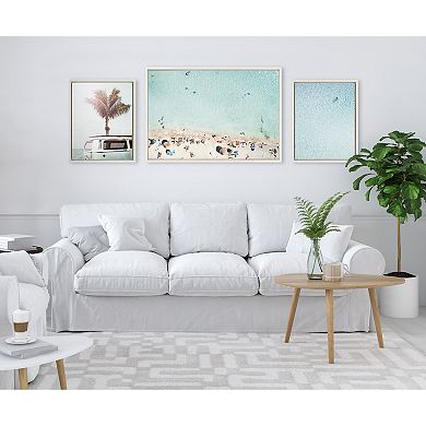 Sylvie Turquoise Beach Framed Canvas Set by Amy Peterson Art Studio