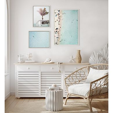 Sylvie Turquoise Beach Framed Canvas Set by Amy Peterson Art Studio