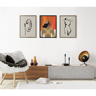 Sylvie Minimalist Neutral Framed Canvas Art Set by The Creative Bunch Studio