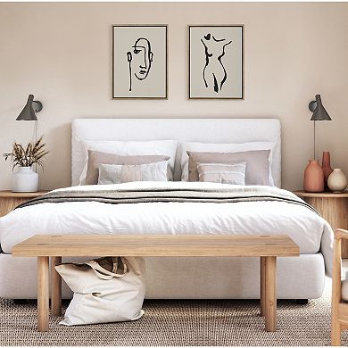 Sylvie Minimalist Neutral Framed Canvas Art Set by The Creative Bunch Studio