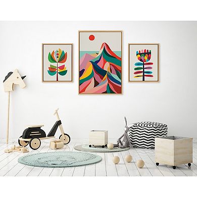Sylvie Modern Wildflower Framed Canvas Art Set by Rachel Lee of My Dream Wall