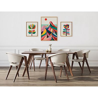 Sylvie Modern Wildflower Framed Canvas Art Set by Rachel Lee of My Dream Wall