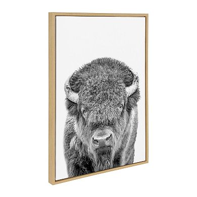 Sylvie Bison Portrait Framed Canvas Art Set by Amy Peterson Art Studio