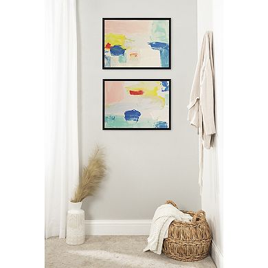 Sylvie Pop of Color I and II Framed Canvas Art Set by Amy Lighthall
