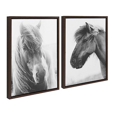 Sylvie Benevolence and Indomitable Framed Canvas Set by Alicia Abla