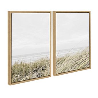 Sylvie East Beach Left and Right Framed Canvas by Amy Peterson Art Studio