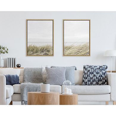 Sylvie East Beach Left and Right Framed Canvas by Amy Peterson Art Studio