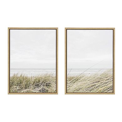 Sylvie East Beach Left and Right Framed Canvas by Amy Peterson Art Studio