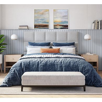 Sylvie Carolina Sunset Diptych Framed Canvas Art Set by Mary Sparrow